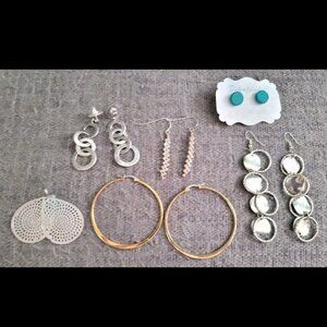 Never Used Lot of 6 Pairs of Earrings, Different Styles, For Various Occasions